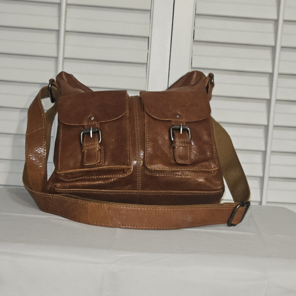 Spikes And Arrows Brown Leather  Bag